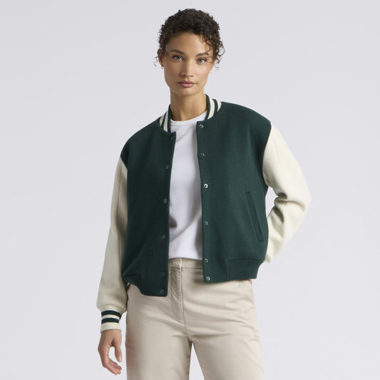 LTD RELEASE OVERSIZED WOOL CASHMERE VARSITY JACKET - US 7250