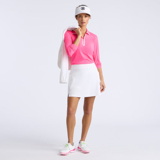 SILKY TECH NYLON LONG SLEEVE ZIP POLO - US 4226