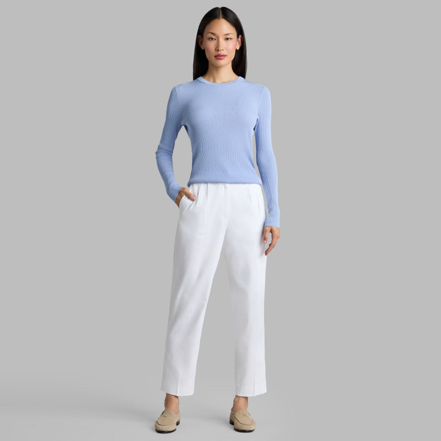 LTD RELEASE LINEN CROPPED PLEATED TROUSER - US 3512