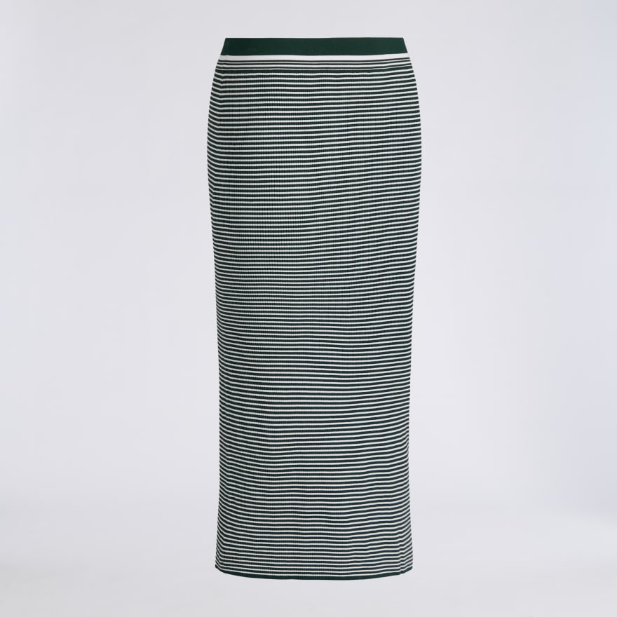 STRIPE RIB MIDI SKIRT - US 5777