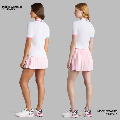 MICROPLEAT STRETCH WOVEN HIGHWAISTED SKORT - US 6935