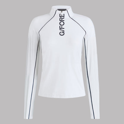 CONTRAST MESH SILKY TECH NYLON 1/4 ZIP PULLOVER - US 3034