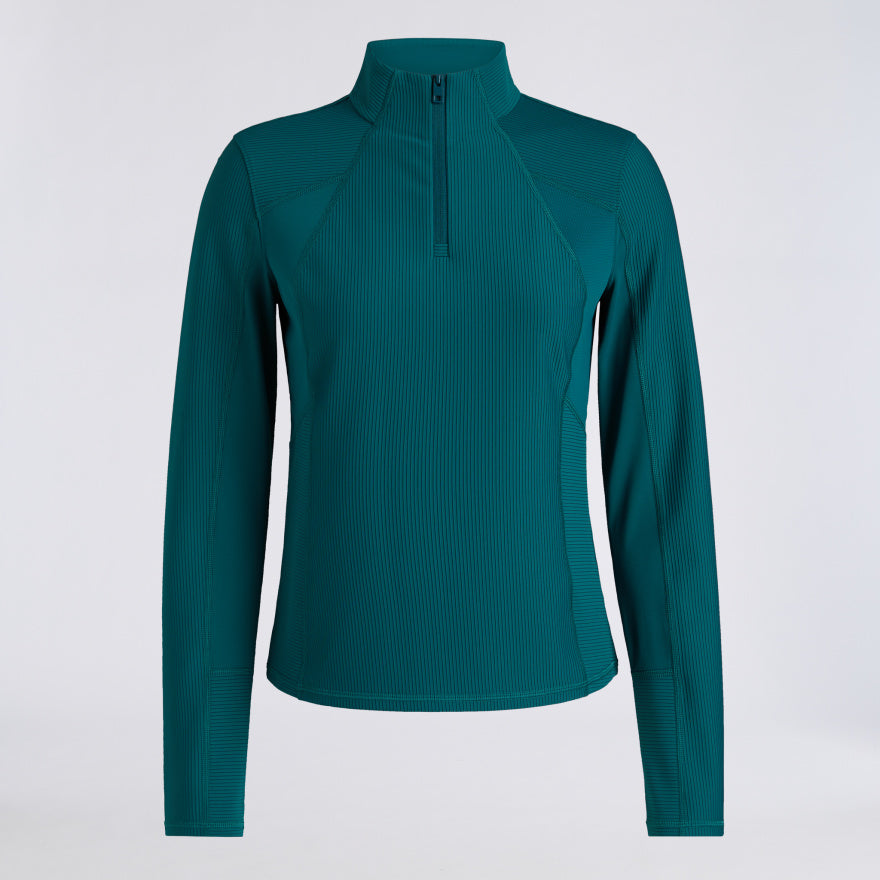 2-TONE RIB 1/4 ZIP PULLOVER - US 6469