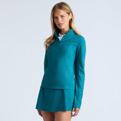 2-TONE RIB 1/4 ZIP PULLOVER - US 6469