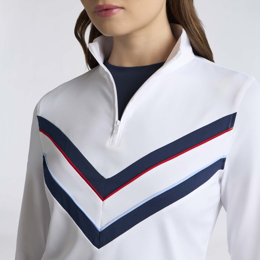 CHEVRON TECH JERSEY 1/4 ZIP PULLOVER - US 0824