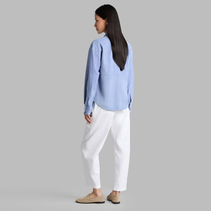 RELAXED FIT SUEDE SHIRT JACKET - US 6675