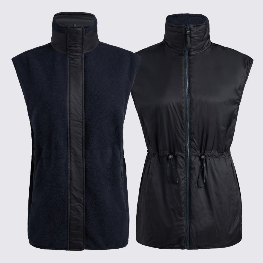 REVERSIBLE FLEECE & NYLON HYBRID VEST - US 2695