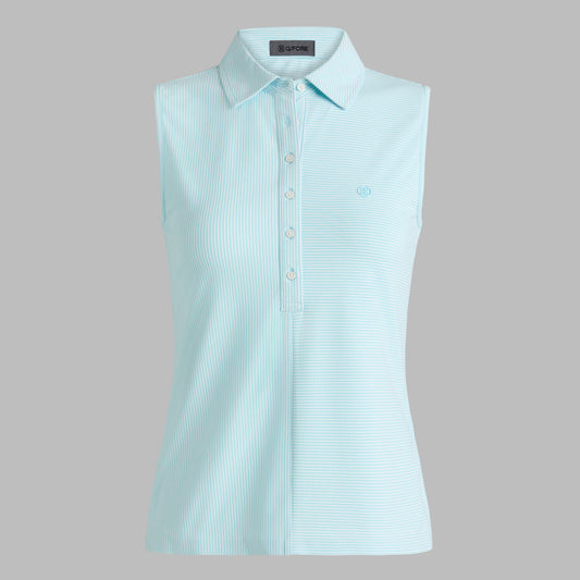 FEEDER STRIPE TECH PIQUÉ SLEEVELESS POLO - US 8132