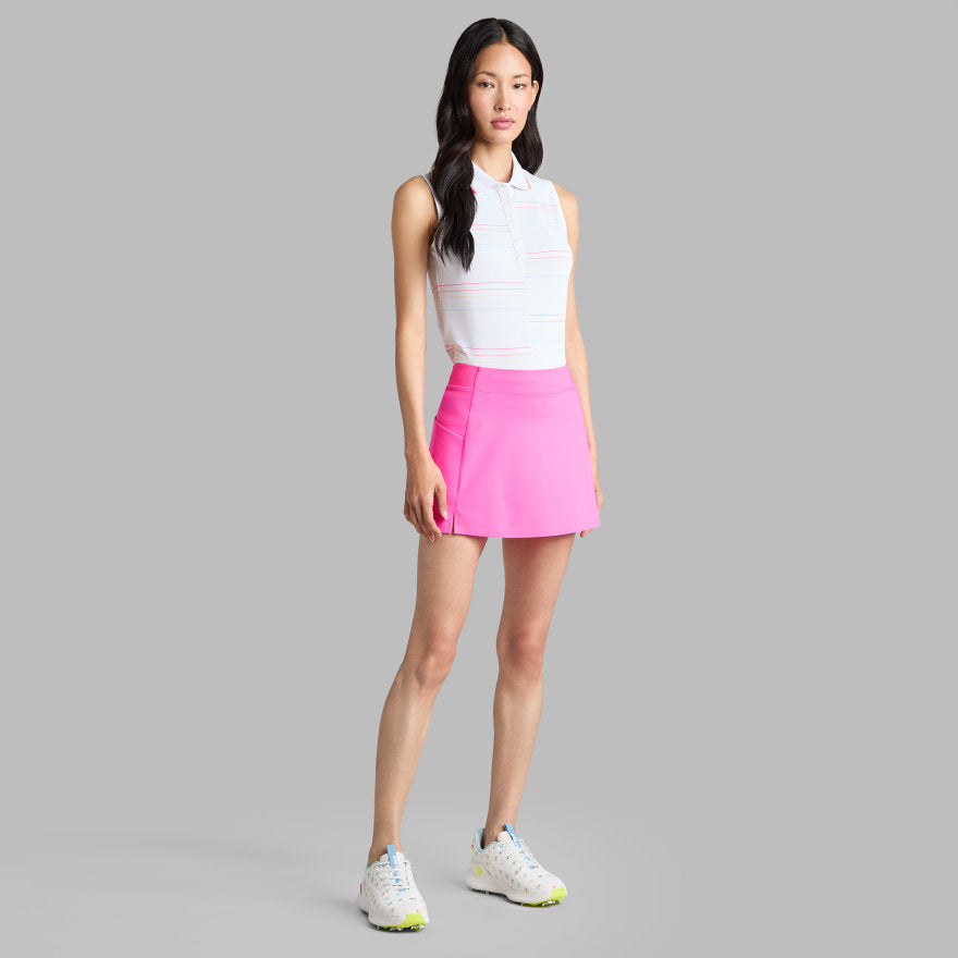 OFFSET STRIPE TECH PIQUÉ SLEEVELESS POLO - US 3856
