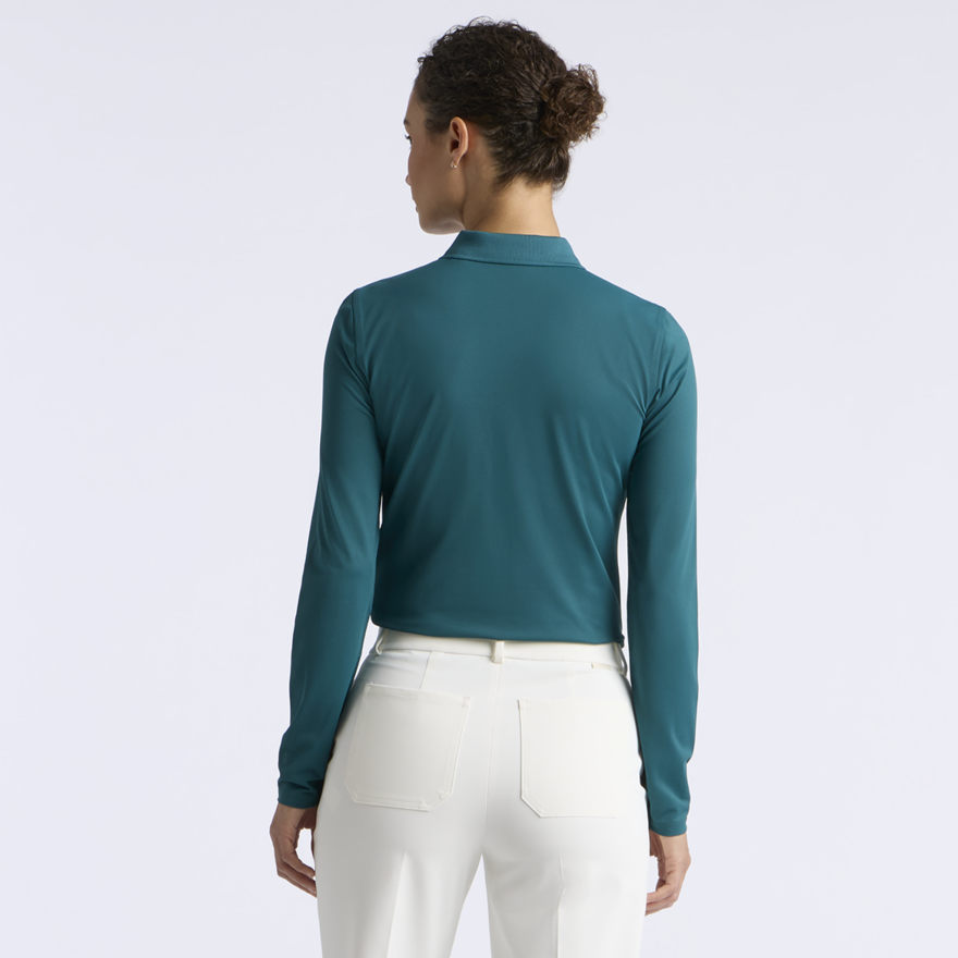 ICON EMBROIDERED TECH PIQUÉ LONG SLEEVE POLO - US 5886