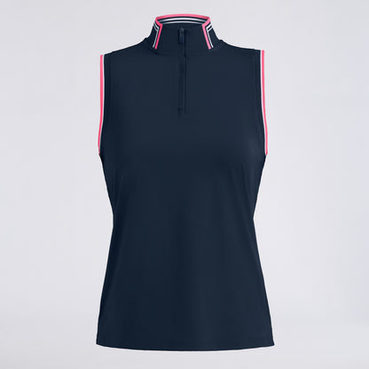 SILKY TECH NYLON MOCK NECK 1/4 ZIP POLO - US 3758