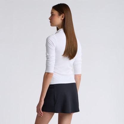 RIBBED TECH NYLON LONG SLEEVE POLO - US 2708