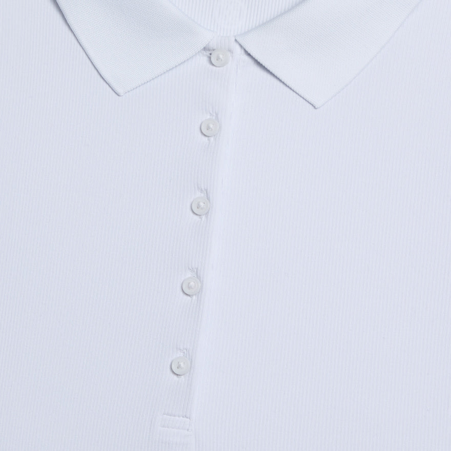 RIBBED TECH NYLON LONG SLEEVE POLO - US 2708