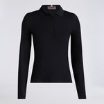 RIBBED TECH NYLON LONG SLEEVE POLO - US 3723