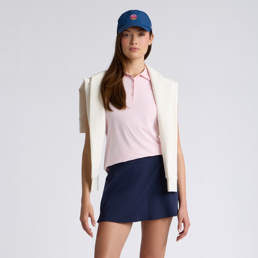 PLEATED COLLAR SILKY TECH NYLON SLEEVELESS POLO - US 2008