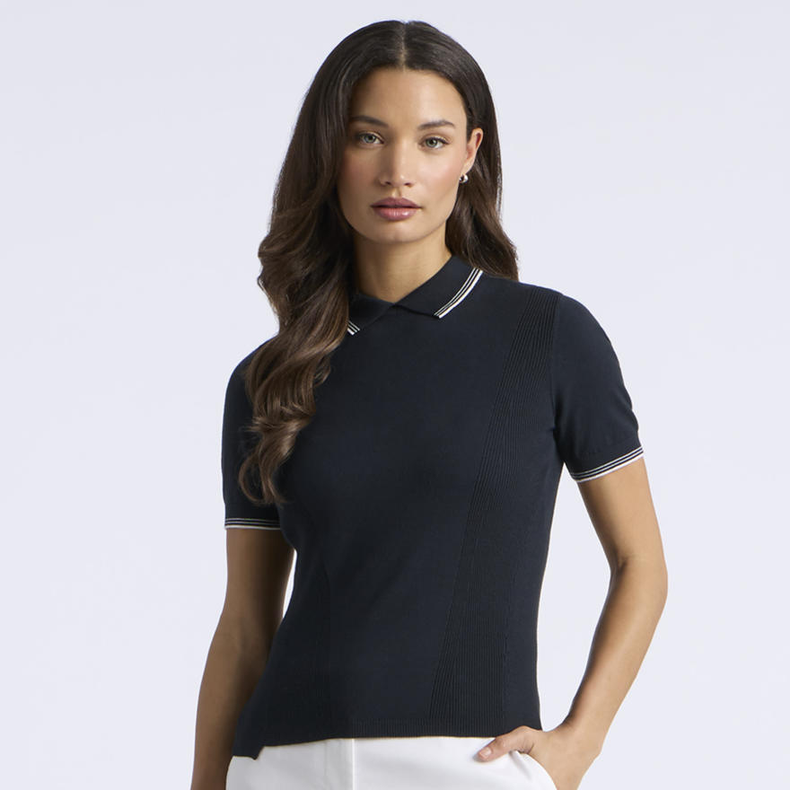ELEVATED SHORT SLEEVE SWEATER POLO - US 8182
