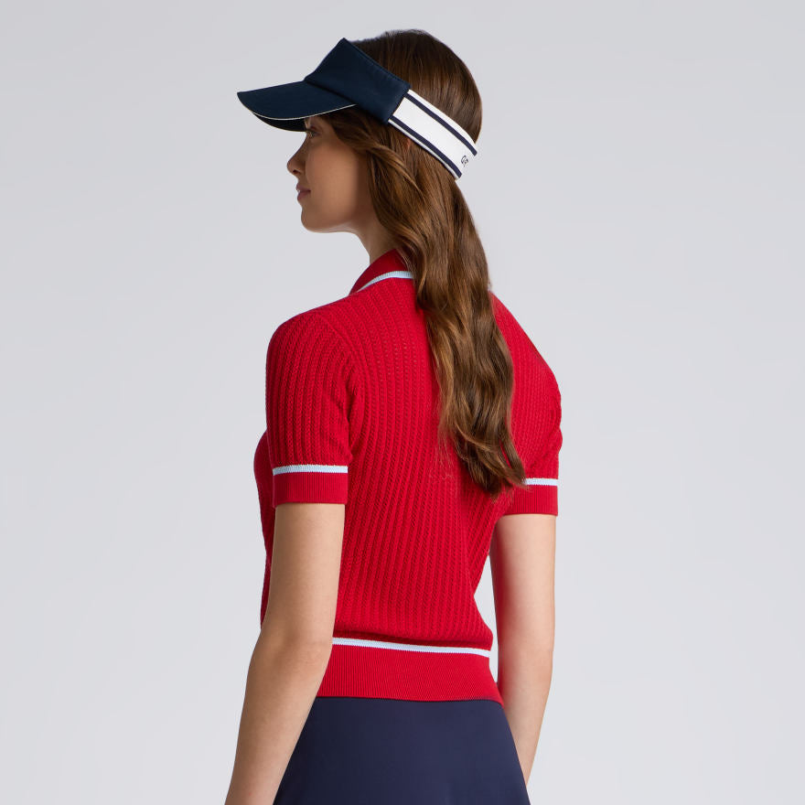 SUMMER FRIDAY TEXTURED KNIT POLO - US 6943