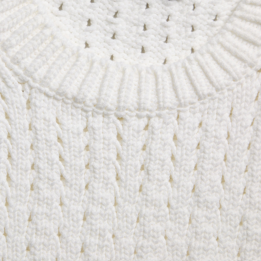 LTD RELEASE VILLA COTTON BLEND CROPPED SHORT SLEEVE SWEATER - US 4209