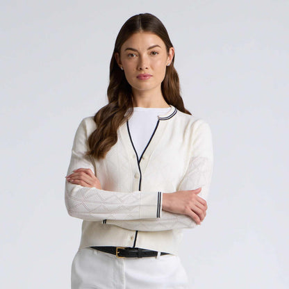 POINTELLE FINE WOOL CARDIGAN - US 8922