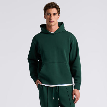 COTTON BLEND SCUBA HOODIE - US 9291
