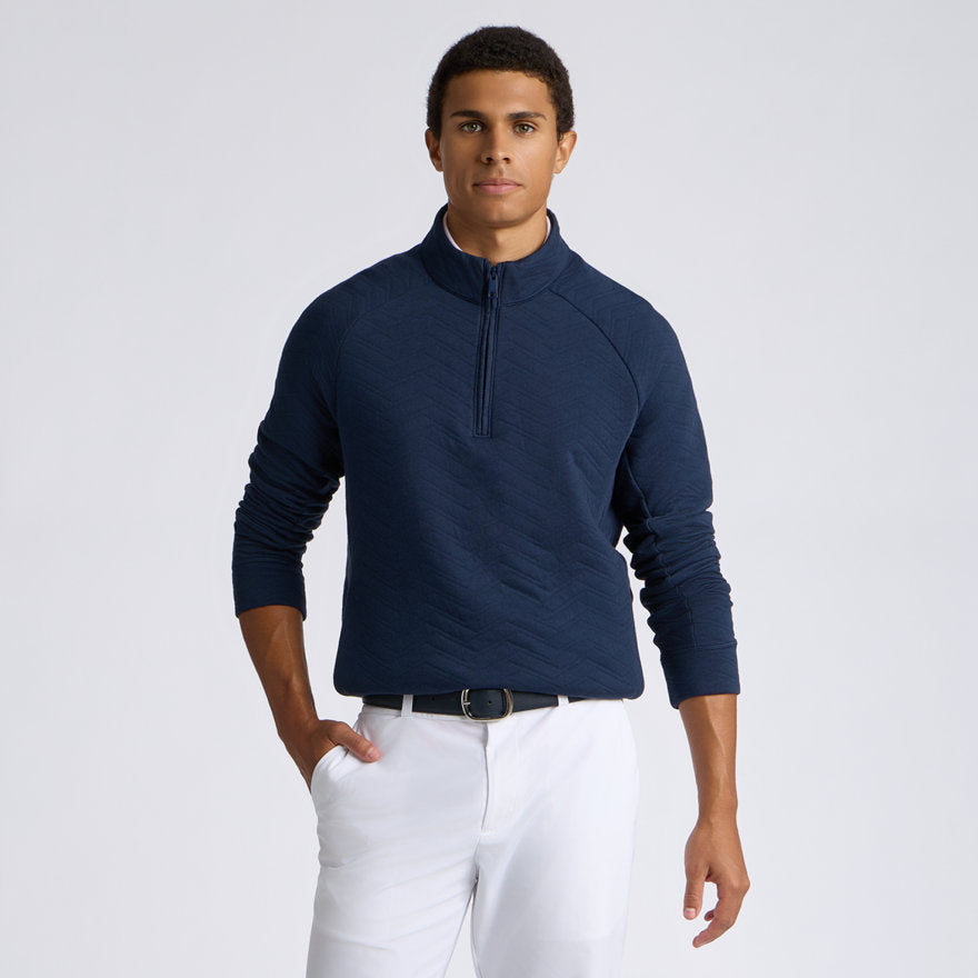 DUNES COTTON QUILTED 1/4 ZIP PULLOVER - US 3240