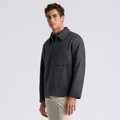 LTD RELEASE DOUBLE FACED MERINO WOOL CASHMERE SHIRT JACKET - US 5558