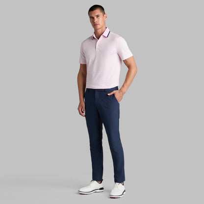 PERFORATED STRIPE JERSEY POLO - US 8912