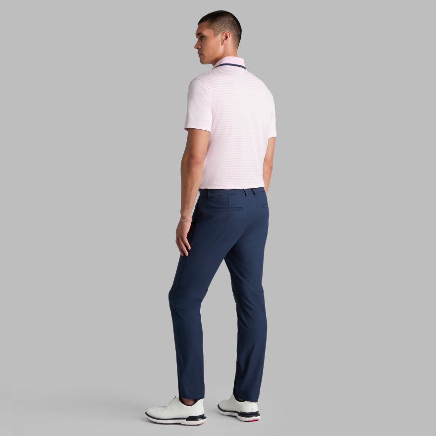 PERFORATED STRIPE JERSEY POLO - US 8912