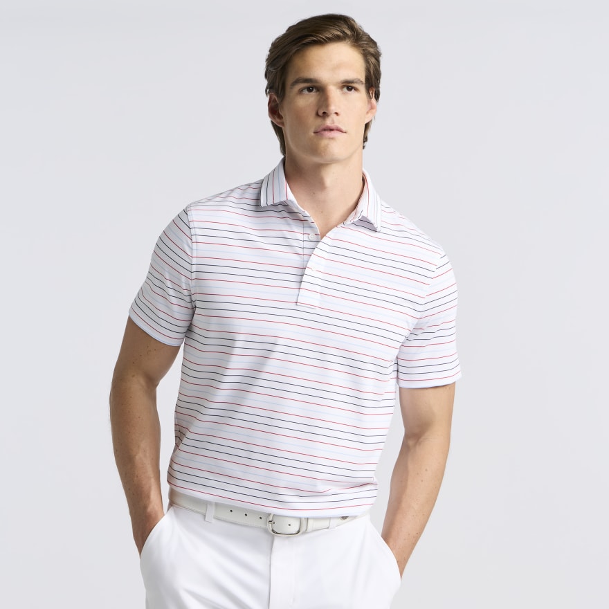 MULTI STRIPE TECH JERSEY POLO - US 8138