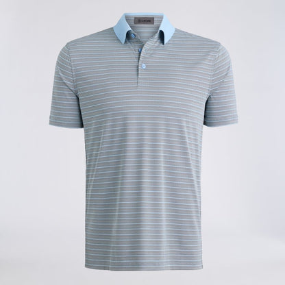 HERRINGBONE STRIPE TECH JERSEY POLO - US 6509