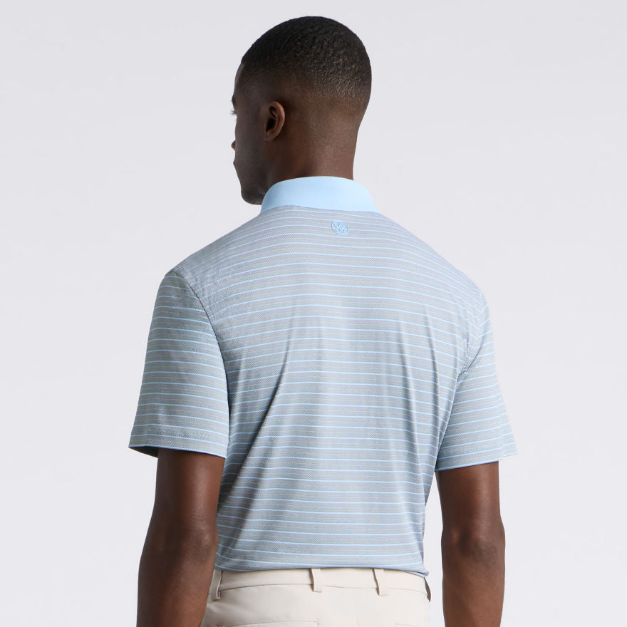 HERRINGBONE STRIPE TECH JERSEY POLO - US 6509