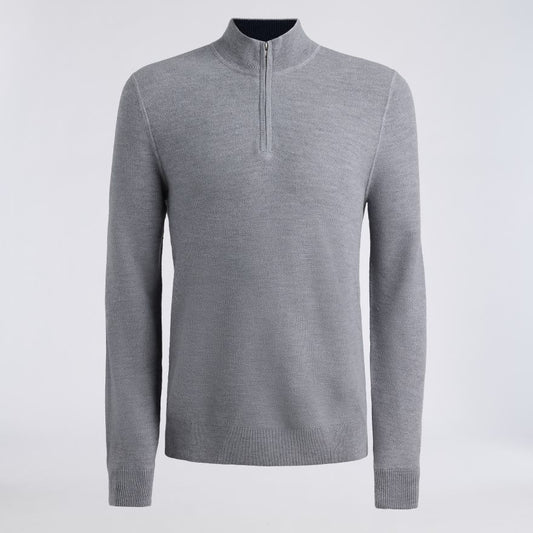 THE CLUB MERINO WOOL 1/4 ZIP SWEATER - US 8660