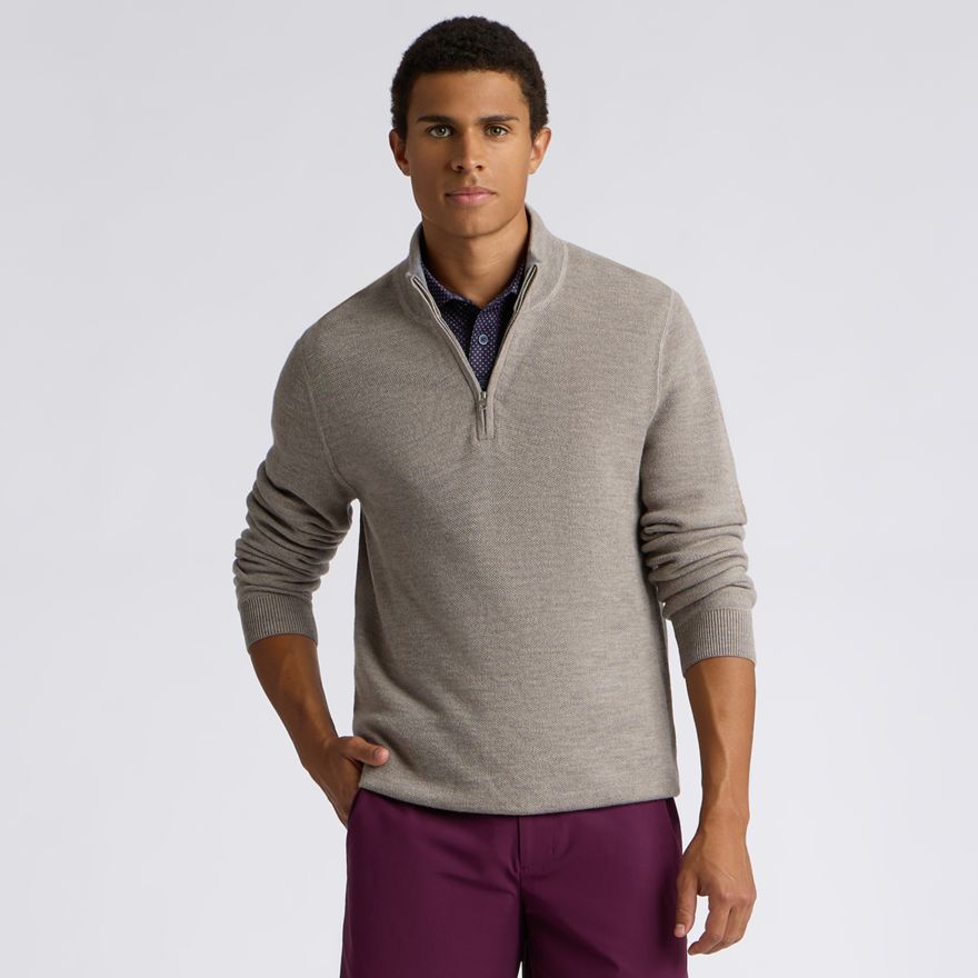 THE CLUB MERINO WOOL 1/4 ZIP SWEATER - US 8926
